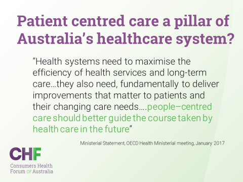 people-centred care should better guide the course taken by health care in the future - OECD Jan 2017